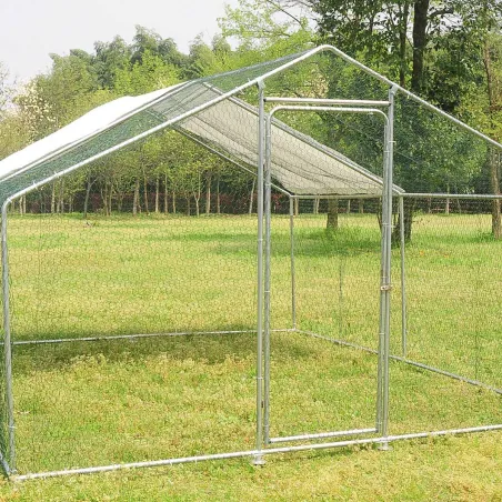 Enclos pour volailles 12m² - Structure galvanisée 4x3x2m