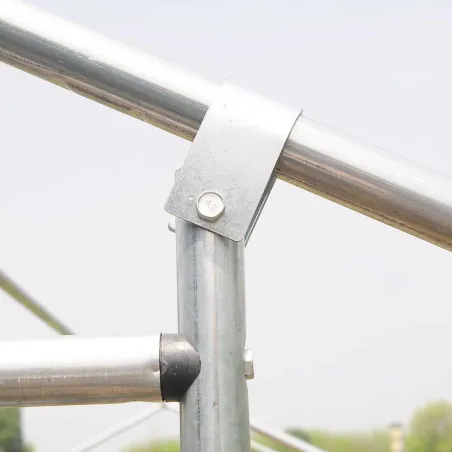 Enclos pour volailles 6x3x2m - 18m² en tube galvanisé et toile PE imperméable