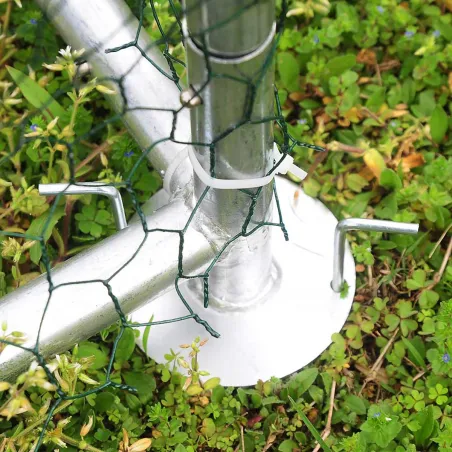 Enclos pour volailles 6x3x2m - 18m² en tube galvanisé et toile PE imperméable