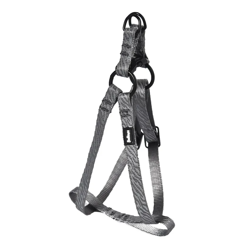 Harnais Réfléchissant Réglable en Nylon - Gris