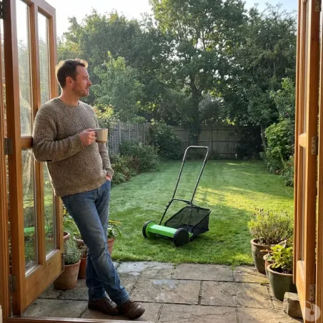 Tondeuse à main hélicoïdale 40cm bac 18L coupe 15-43mm