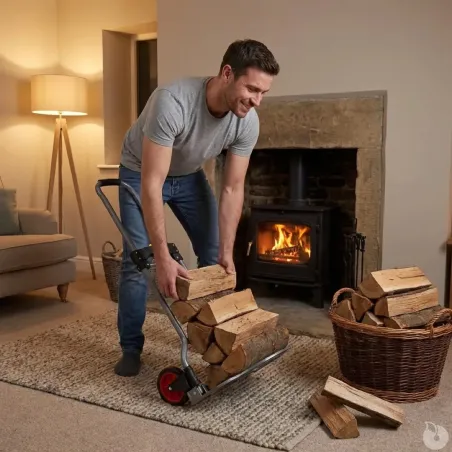 Chariot diable pliable acier 60kg 80x385x710mm 