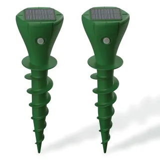 Chasse taupes solaire 'Twist' - Lot de 2 - 650m² de couverture par appareil