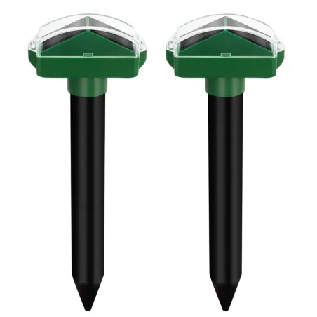 Lot de 2 Chasse-Taupes Solaires à Ultrasons Duo - Étanche - 650m² de Couverture