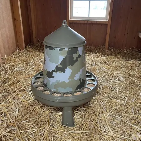 Lot de 10 Mangeoires sur pieds surélevés 4 kg camo Ø 33cm H 37,5cm