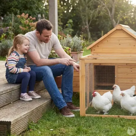 Enclos bois pour poulailler confort 80 X 75 X 60 cm