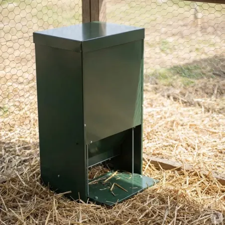 Mangeoire anti-nuisible 23 kg thermolaquée vert