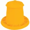 Mangeoire à trémie cylindrique plastique avec poignée - 3,5 kg - Jaune
