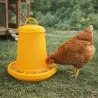 Mangeoire à trémie cylindrique plastique avec poignée - 3,5 kg - Jaune