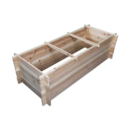 Carré potager rectangulaire bois 140 x 40 x 60 cm