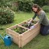 Carré potager rectangulaire bois 140 x 40 x 60 cm