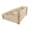 Carré potager Bois 3 niveaux 120 x 100 x 54 cm