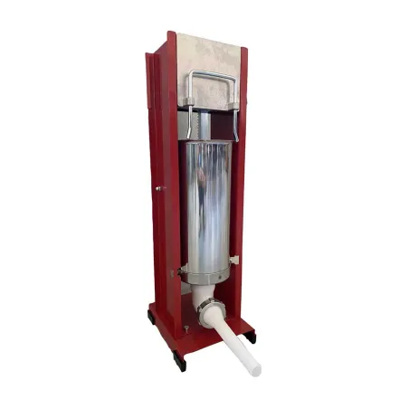 Poussoir à saucisses vertical Reber® 5L - Acier inoxydable - 4 entonnoirs