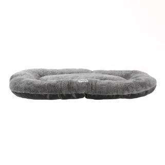 Coussin ovale gris antidérapant 60x40 cm - Polyester doux et résistant