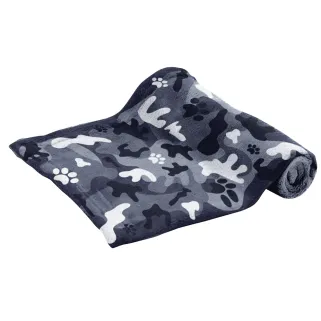 Couverture en fibre polaire grise 100x70 cm - Douceur et chaleur au quotidien