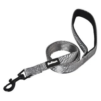 Laisse pour chien avec poignée réfléchissante - Gris 100 cm