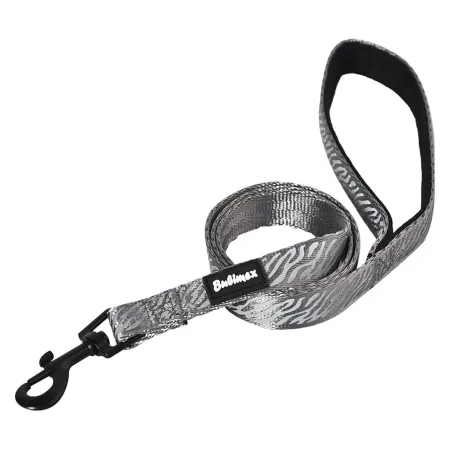 Laisse pour chien avec poignée réfléchissante - Gris 100 cm