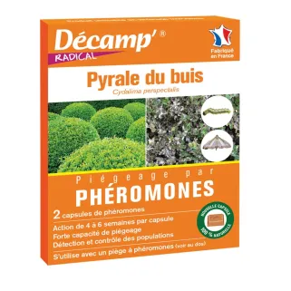 Phéromones Anti-Pyrale du Buis - 2 Capsules Piège à Phéromones - Efficacité 4 à 6 Semaines