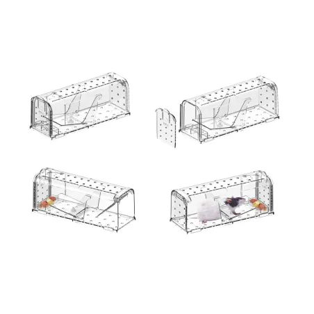 Lot de 2 cages à souris en plastique résistantes avec aération