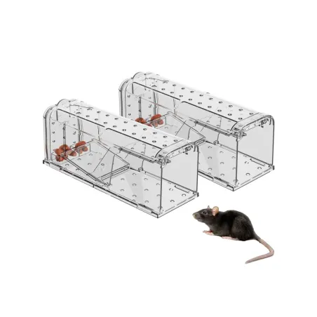 Lot de 2 cages à souris en plastique résistantes avec aération