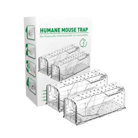 Lot de 2 cages à souris en plastique résistantes avec aération