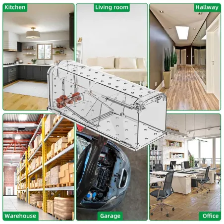 Lot de 2 cages à souris en plastique résistantes avec aération