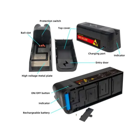 Piège à souris électrique USB - 2500V - 30 chocs par recharge