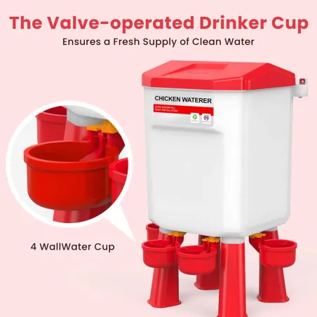 Kit mangeoire 12 kg + abreuvoir 11 L pour élevage poule