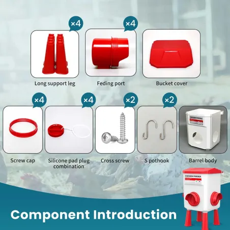 Kit mangeoire 12 kg + abreuvoir 11 L pour élevage poule