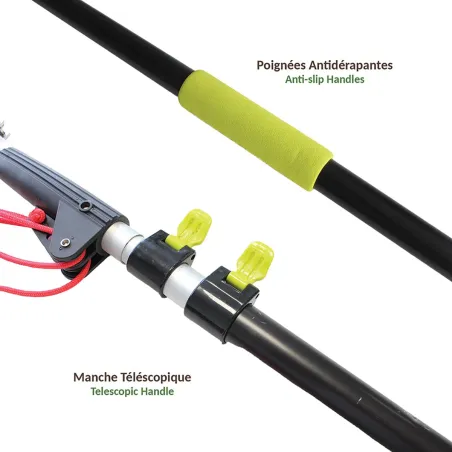 Échenilloir téléscopique Strong&Easy - Coupe branches jusqu'à 4,25 m avec scie intégrée