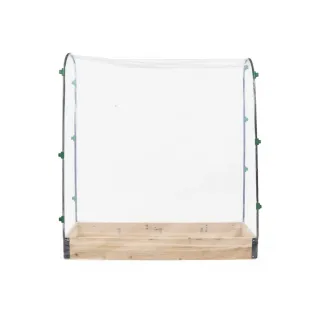 Carré potager spécial tomate bois + housse PCV 115 x 30 x 120 cm