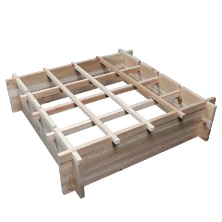 Carré potager bois avec géotextile 90 x 90 x 27 cm