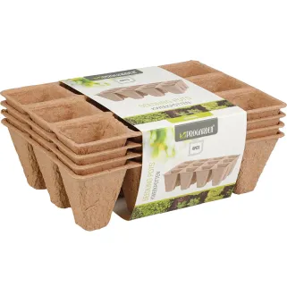 Lot de 4 plaques biodégradables 12 alvéoles Progarden