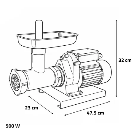 Hachoir à viande électrique Reber 500 W – Professionnel | Ducatillon
