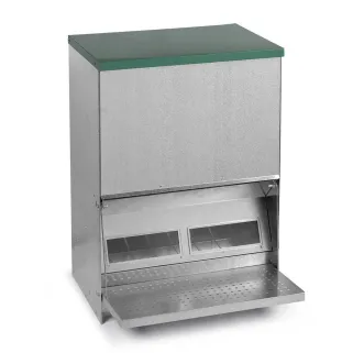 Mangeoire Trémie Anti-Nuisible Rooster 40kg - Acier Galvanisé pour Volailles