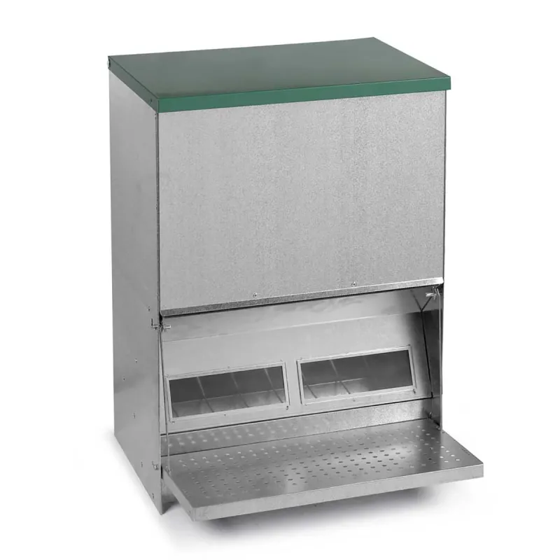 Mangeoire Trémie Anti-Nuisible Rooster 40kg - Acier Galvanisé pour Volailles