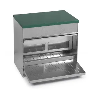 Mangeoire Trémie Anti-Nuisible Rooster 20kg - Acier Galvanisé pour Volailles