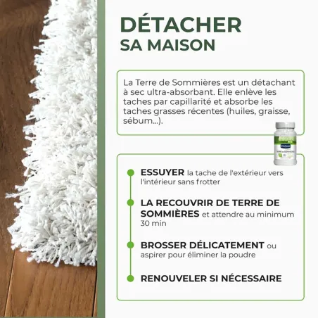 Terre de Sommières Naturelle 200g - Détachant Multi-Supports Éco-Certifié