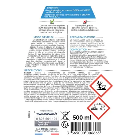 Anti-moisissures Starwax pour joints de salle de bain - 500ml