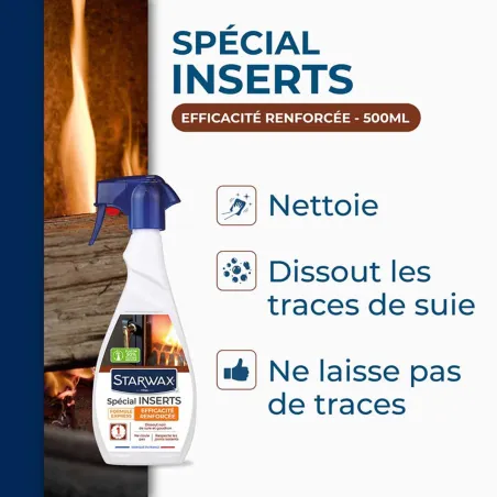 Nettoyant Express Insert Poêle et Cheminée - Starwax 500ml