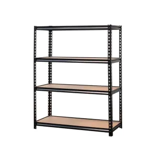 Étagère industrielle 4 niveaux 180x60x180 cm - Noire - Charge 60 kg/étagère