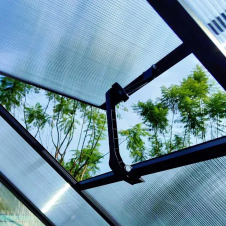 Serre de jardin aluminium 177x177x192 cm avec polycarbonate 4 mm