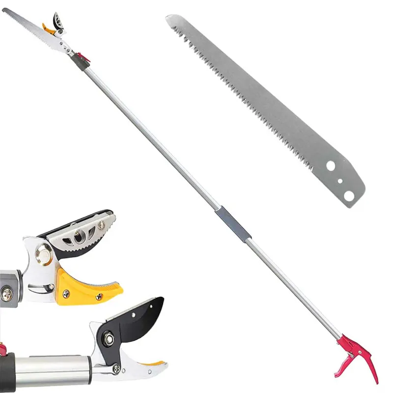 Sécateur téléscopique 2 en 1 - Coupe et scie extensible jusqu'à 4 m