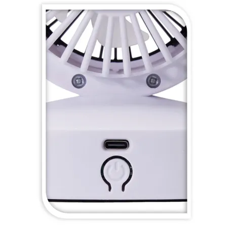 Ventilateur de table rechargeable 3 sorties - Blanc 3W