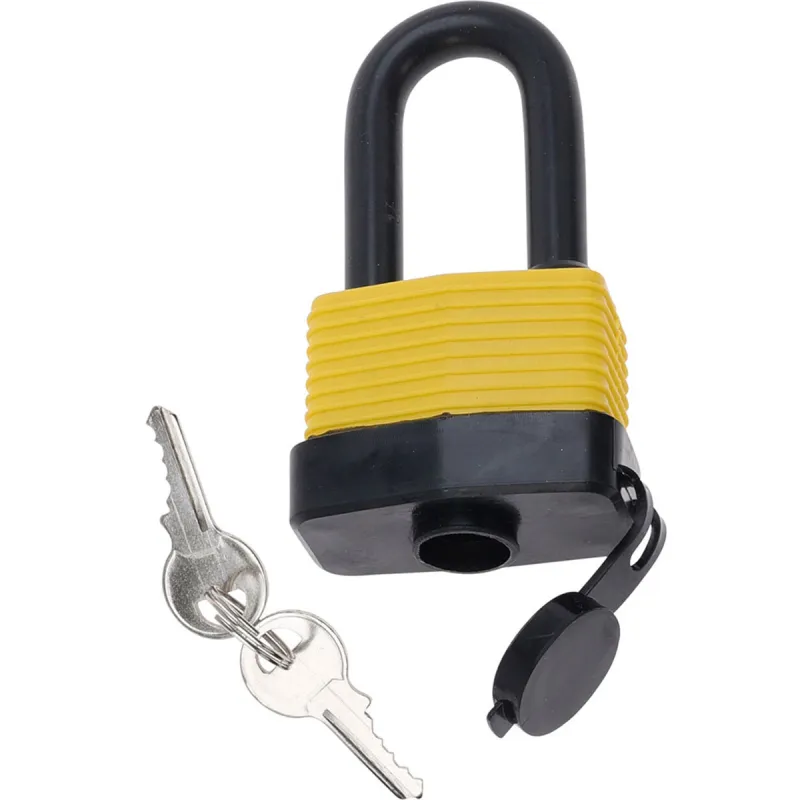 Cadenas à clé en alliage zinc - 2 clés incluses - 11,5 x 60 x 30 cm