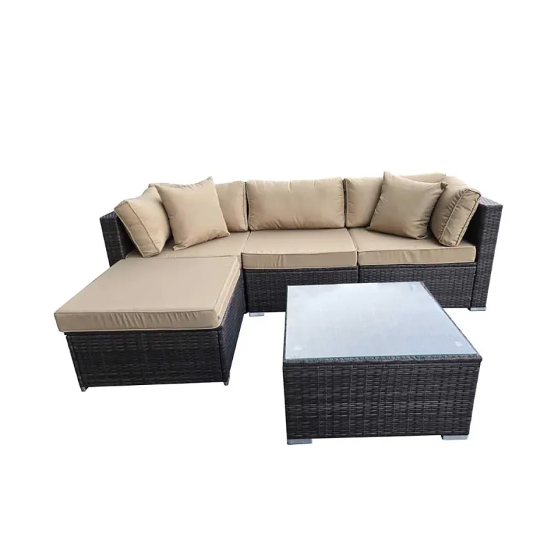 Ensemble Modulo - Canapé d'angle extérieur modulable avec table basse