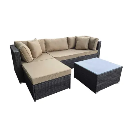 Ensemble Modulo - Canapé d'angle extérieur modulable avec table basse