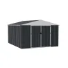 Abri de jardin en acier Escaut - Structure robuste avec portes battantes doubles