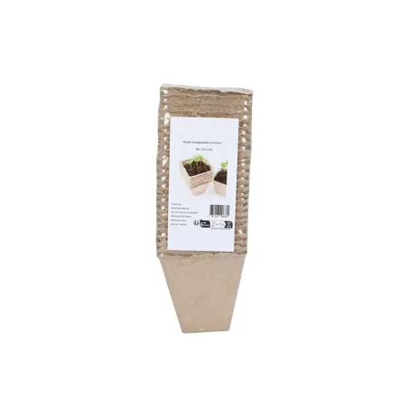 24 Pots Biodégradables Carrés 8 cm pour Semis