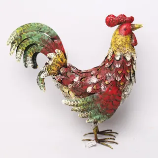 Décoration coq métal 44×15×45 cm – Jardin & extérieur